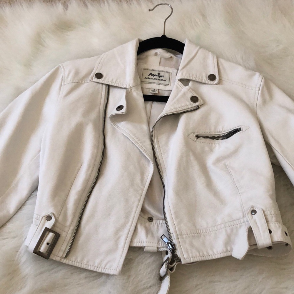White leather jacket
